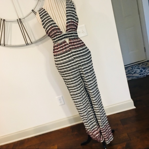 Forever 21 Pants - Forever21 Pant Jumper Black White Burgundy Tribal Small